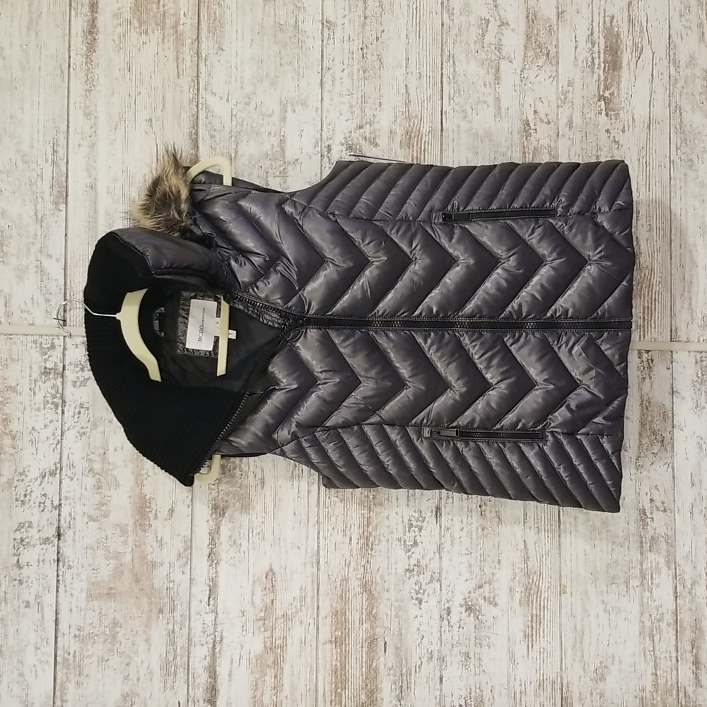Gray Down Filled Vest - image 1